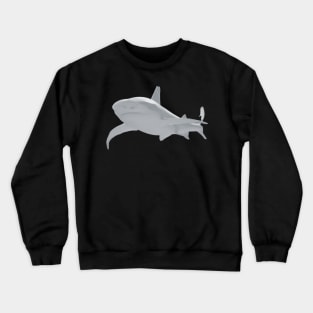 Shark White Crewneck Sweatshirt